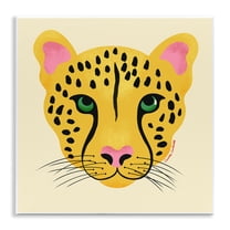 Stupell Industries Modern Wild Cheetah Face Animals Painting Unframed Art Print Wall Art, 12 x 12
