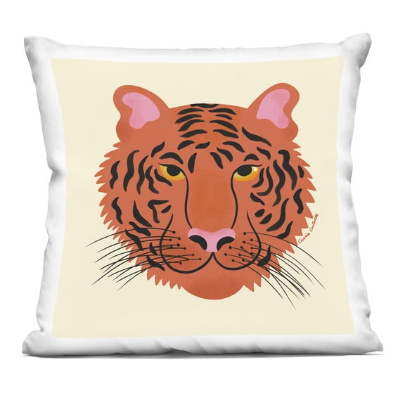 Stupell Industries Modern Wild Tiger Face Design by Carrie Cantwell Throw Pillow