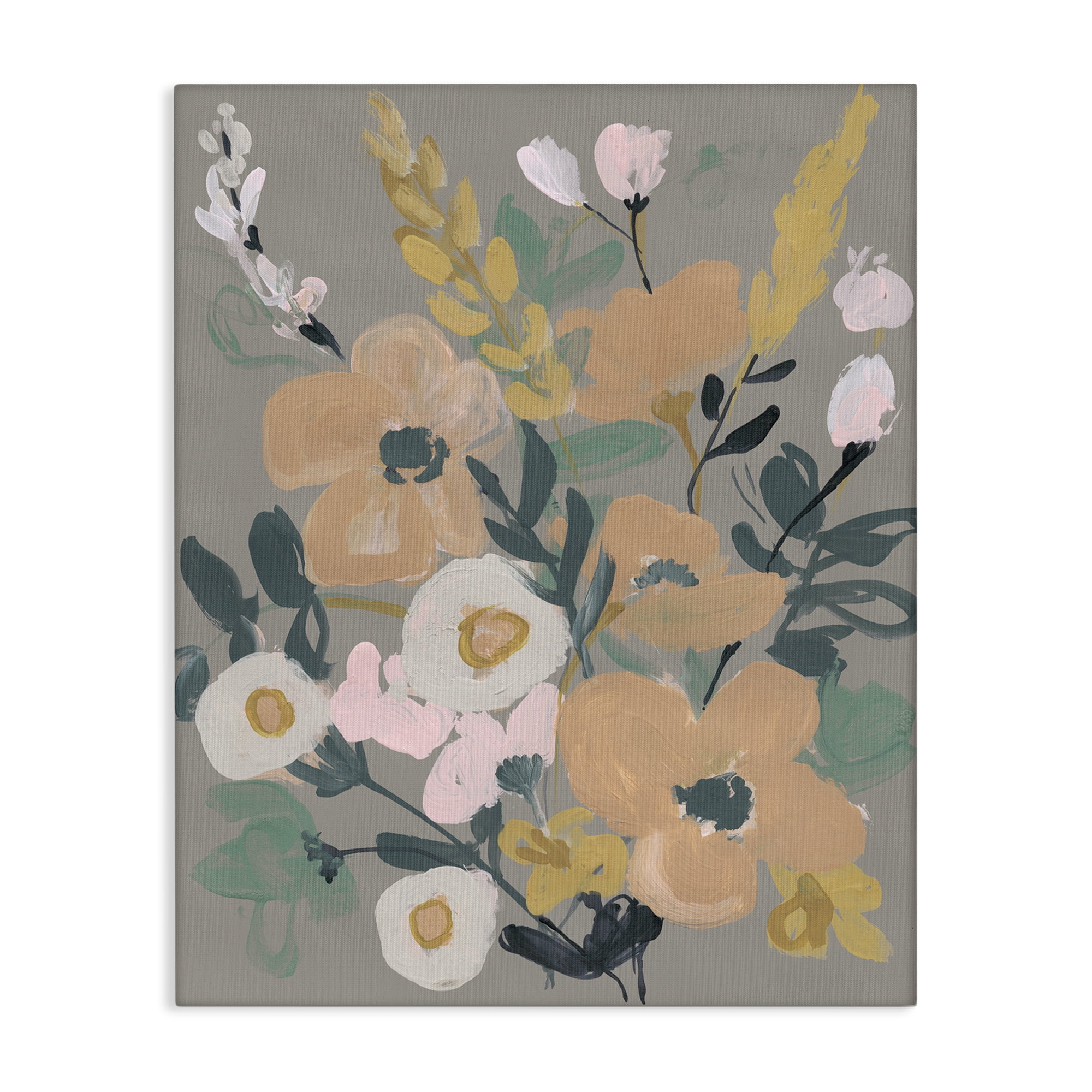 Stupell Industries Modern Wildflower Collage Botanical & Floral Painting Gallery Wrapped Canvas Art Print Wall Art, 30 x 40