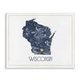 thumbnail image 1 of Stupell Industries Modern Wisconsin Minimal Blue Marbled Paper Silhouette Canvas Art, 30 x 24, by Lil' Rue, 1 of 7