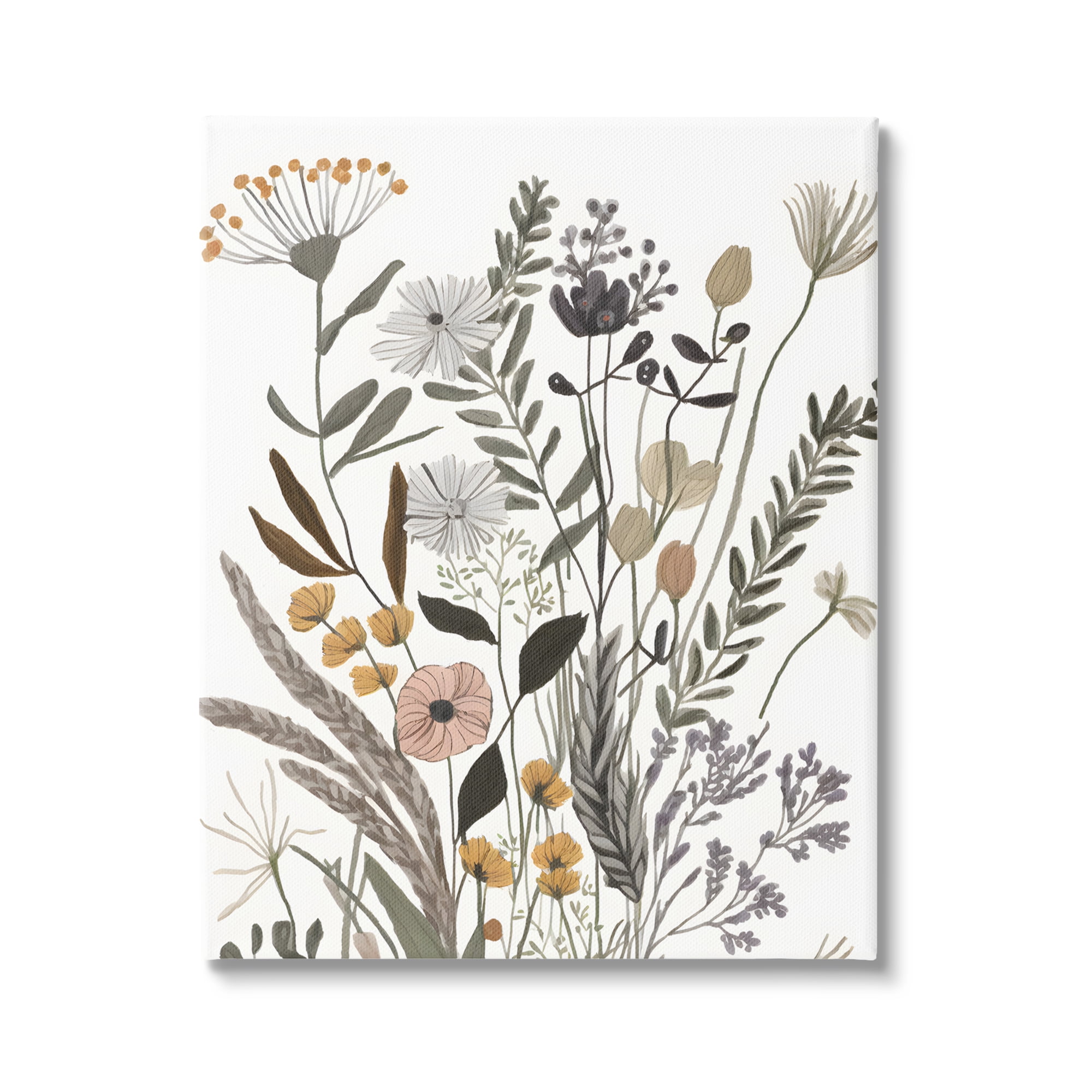 Stupell Industries Modern Woodland Herbs Botanical & Floral Painting Gallery Wrapped Canvas Art Print Wall Art, 36 x 48