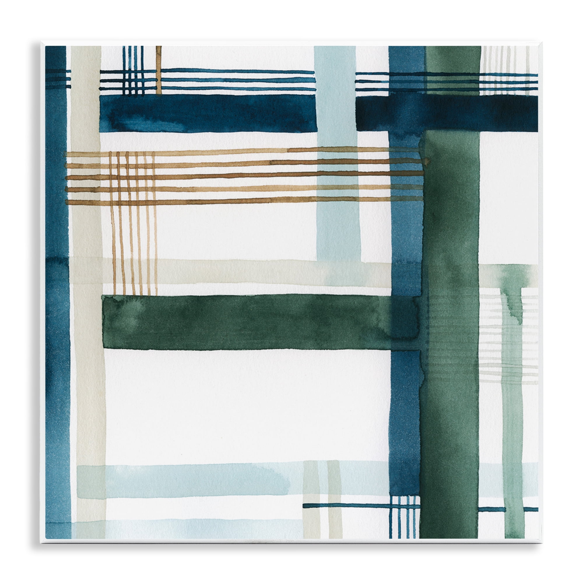 Stupell Industries Modern Woven Pattern Abstract Painting Unframed Art Print Wall Art, 12 x 12