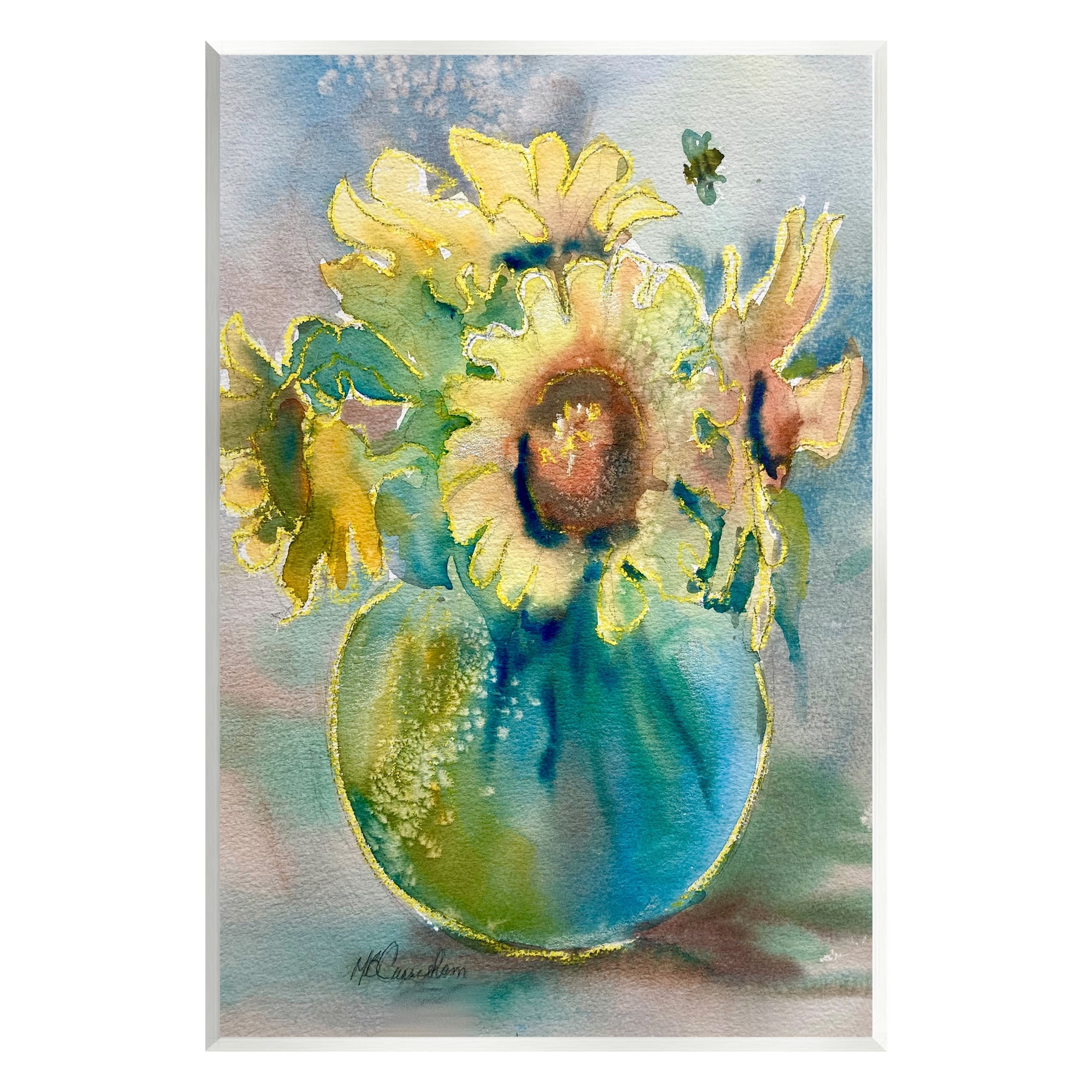Stupell Industries Modern Yellow Daisies Botanical & Floral Painting Unframed Art Print Wall Art, 10 x 15