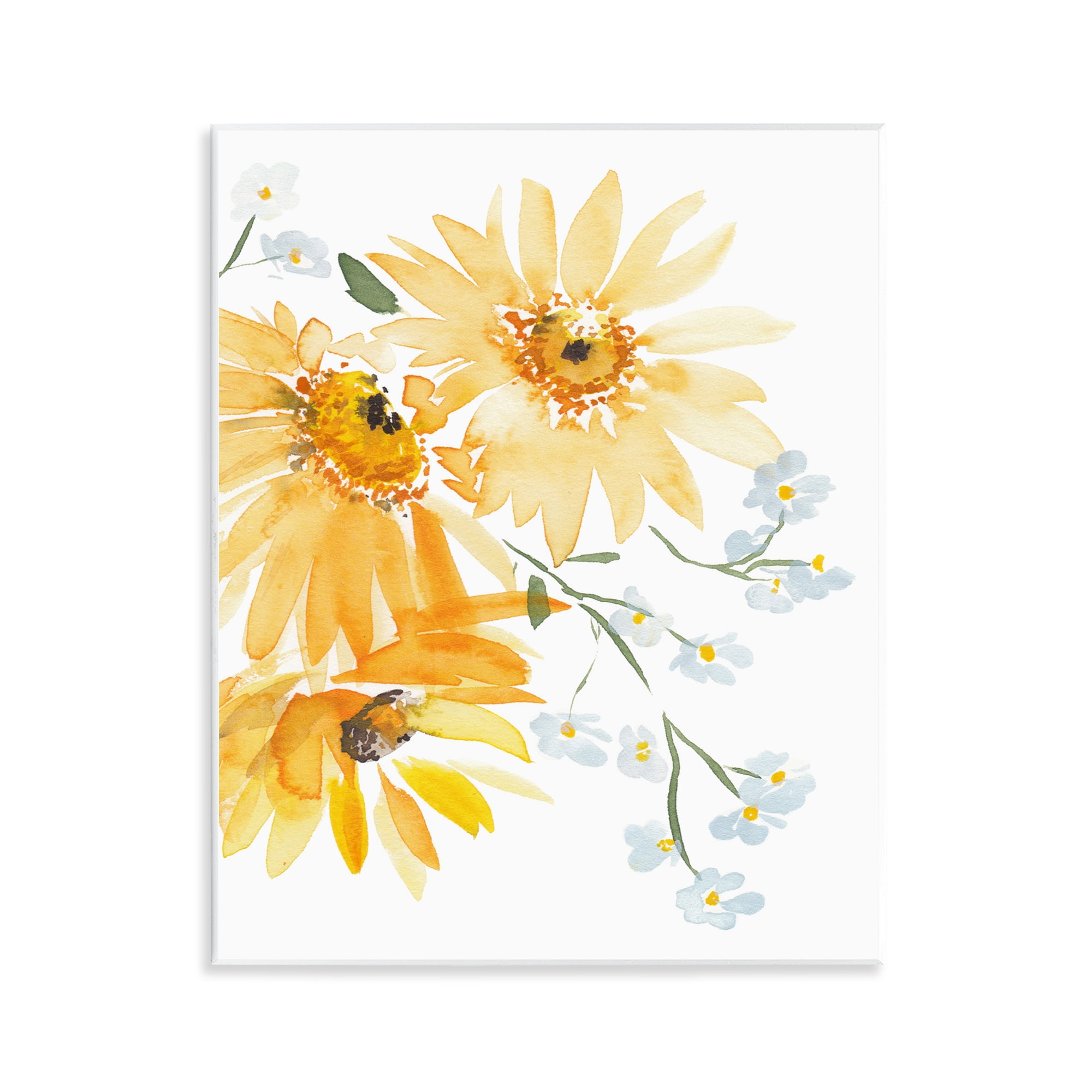 Stupell Industries Modern Yellow Daisies Botanical & Floral Painting Unframed Art Print Wall Art, 11 x 14