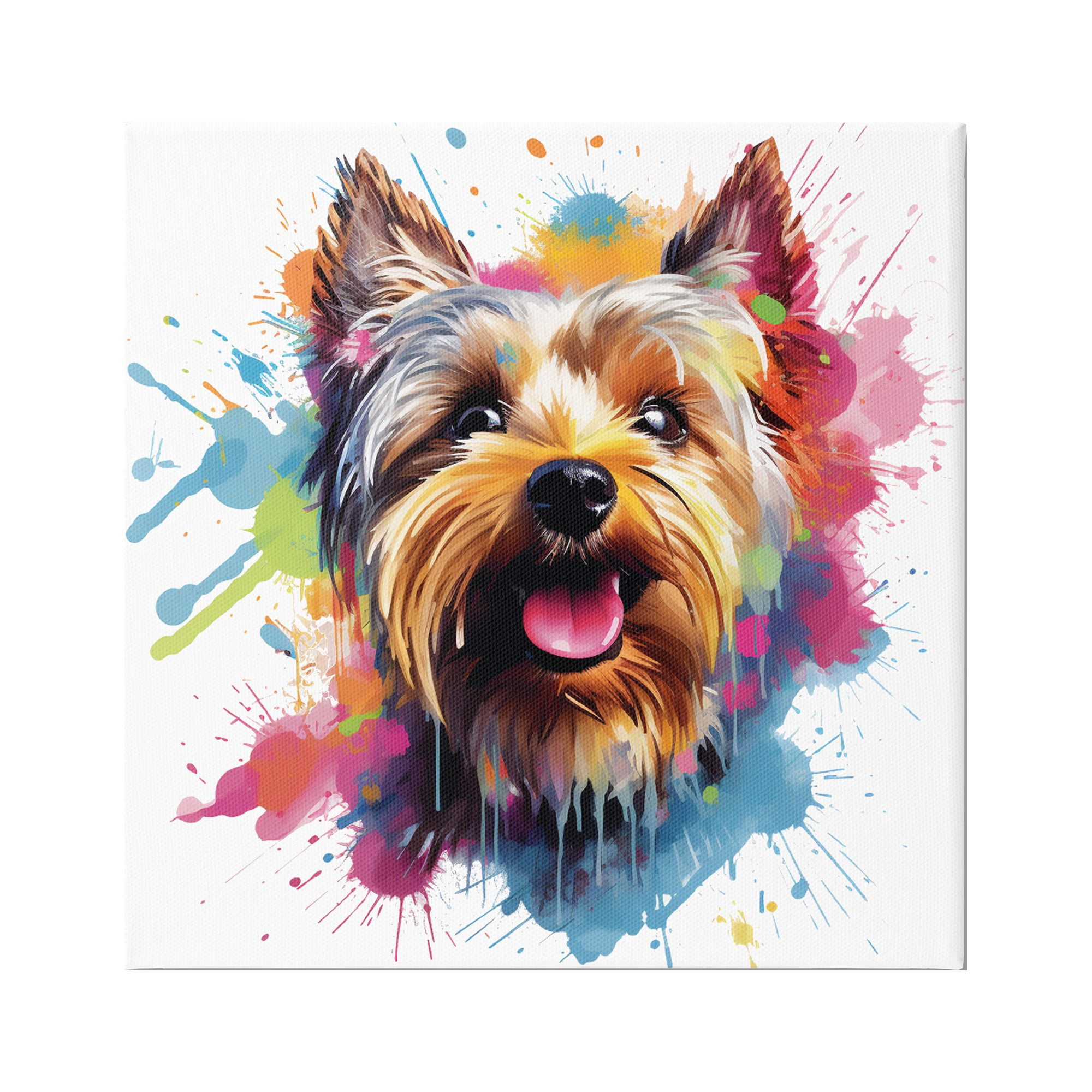 Stupell Industries Modern Yorkshire Splash Animals & Insects Painting Gallery Wrapped Canvas Art Print Wall Art, 24 x 24
