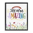 thumbnail image 1 of Stupell Industries Modern You Are Amazing Encouragement Black Floating Frame Canvas Art, 17 x 21, by Kim Allen, 1 of 7
