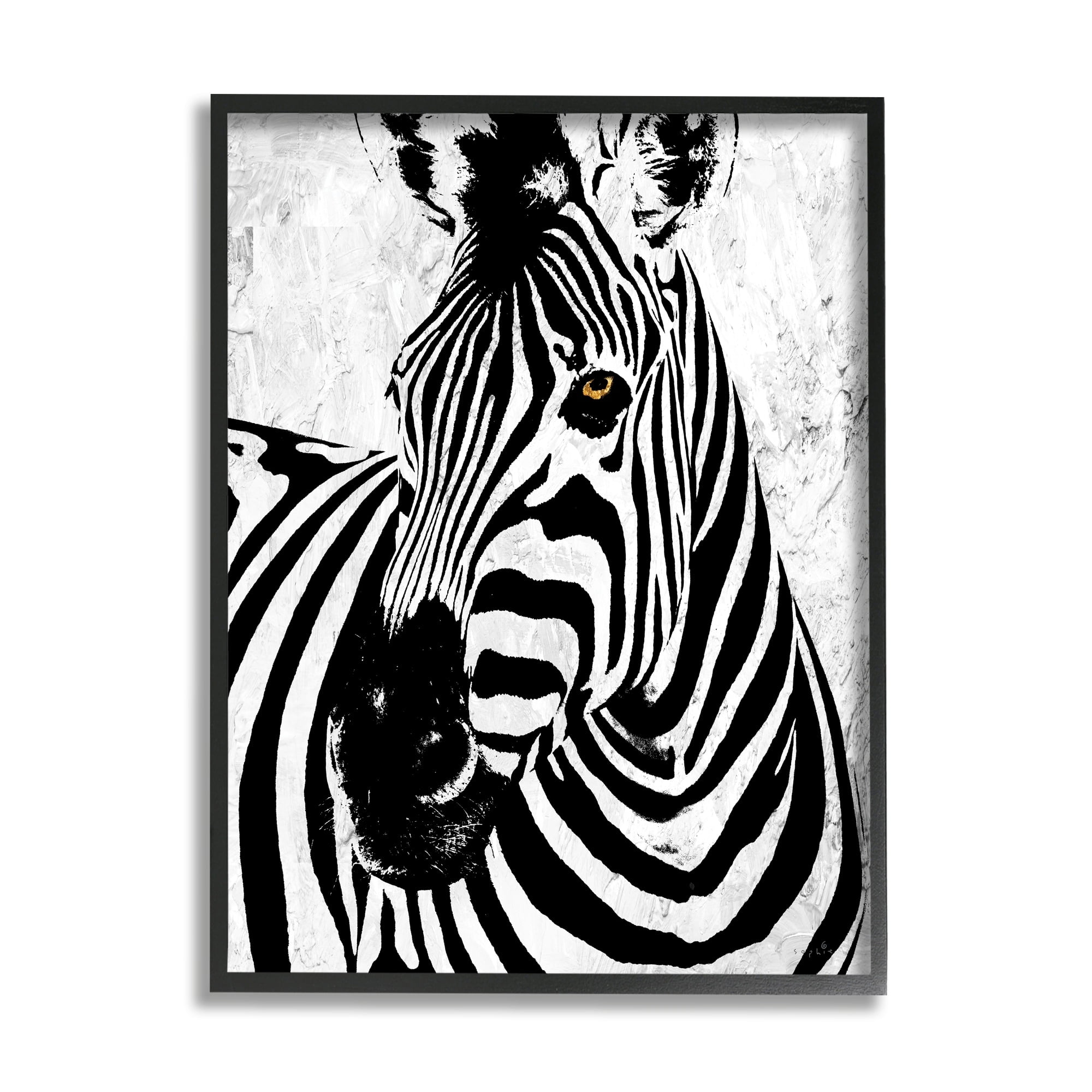 Stupell Industries Modern Zebra Portrait Striped Pattern Safari Animal, 11 x 14, Design by Sophie 6