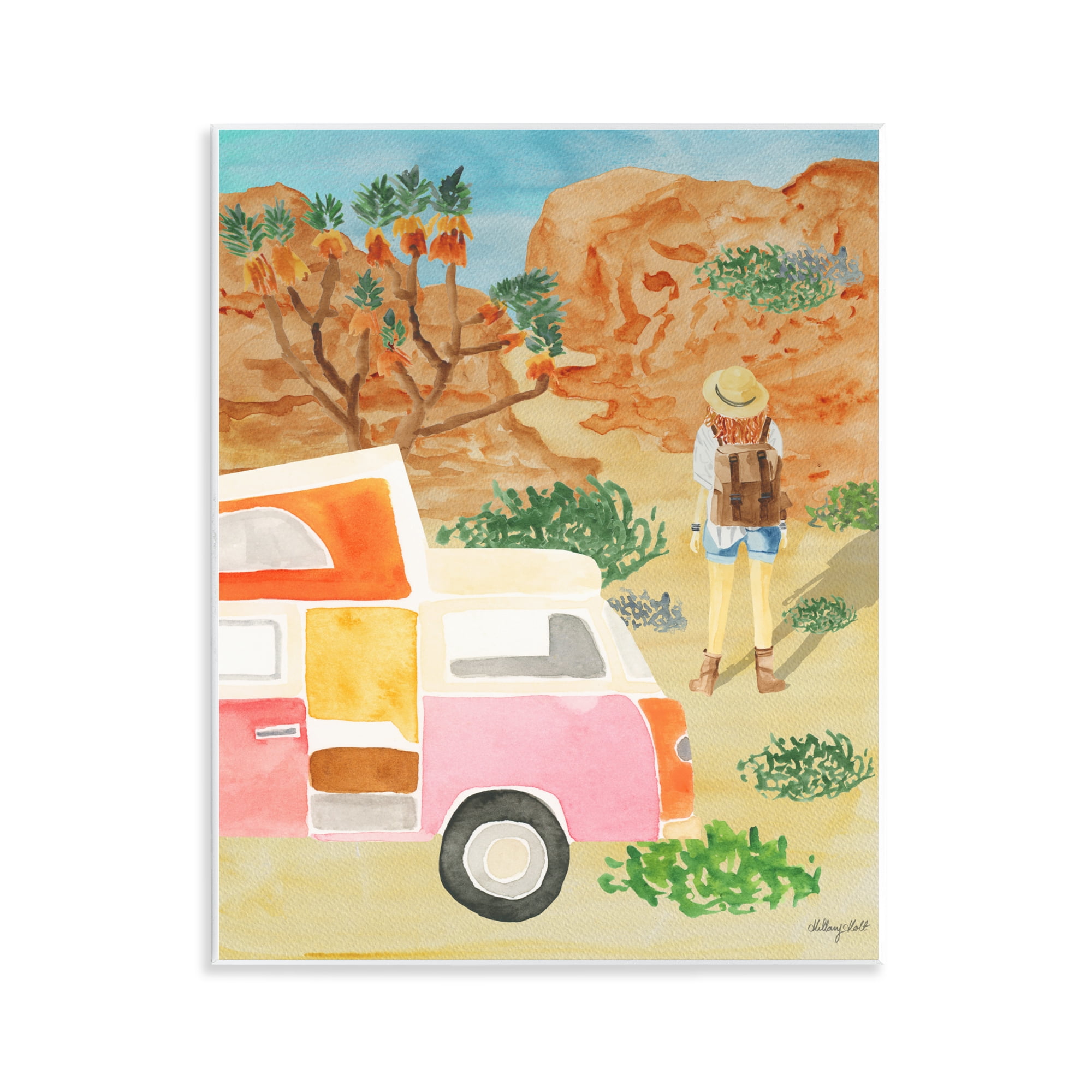 Stupell Industries Mojave Desert Road Trip Wall Plaque Art, design by Hillary Holt