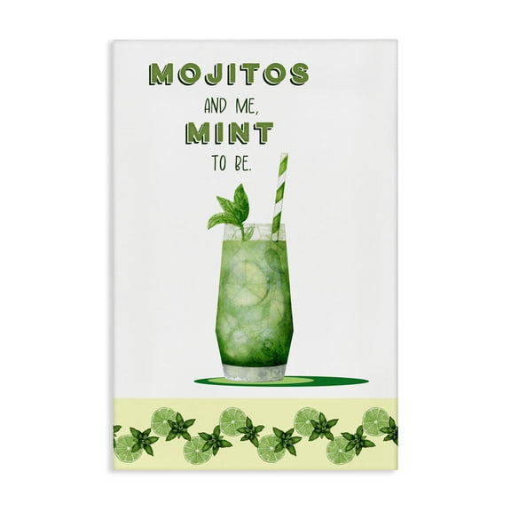 Stupell Industries Mojito & Me Mint To Be Canvas Wall Art design by Brett Blumenthal, 45 x 30