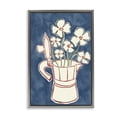 thumbnail image 1 of Stupell Industries Moka Pot Flowers Gray Framed Floater Canvas Wall Art design by JJ Design House LLC, 31 x 21, 1 of 9