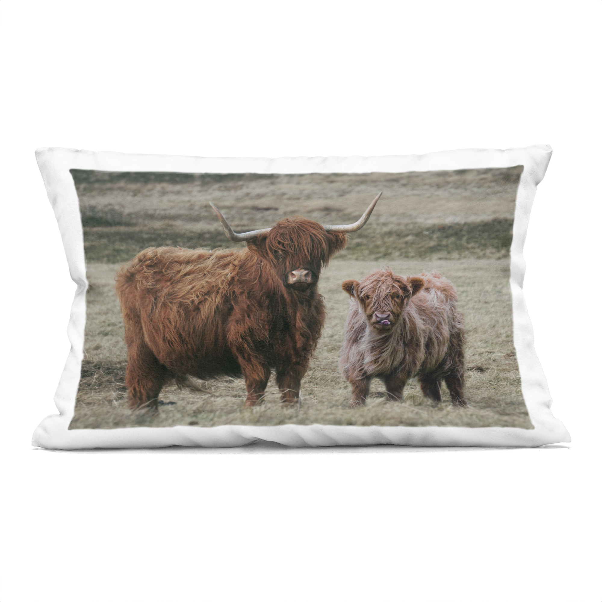 Stupell Industries Mom & Baby Cow Decorative Printed Throw Pillow, design by Lettered and Lined