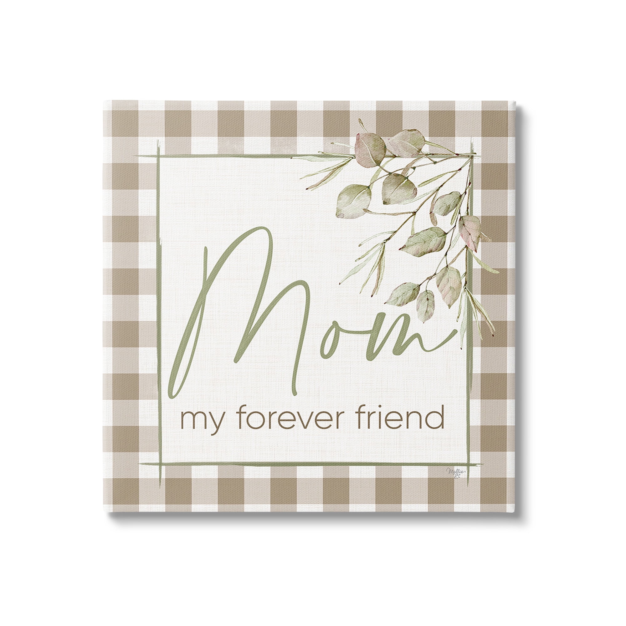 Stupell Industries Mom My Forever Friend Botanical & Floral Painting Gallery Wrapped Canvas Art Print Wall Art, 36 x 36