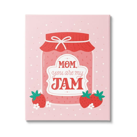 Stupell Industries Mom You Are My Jam Phrase Holiday Painting Gallery Wrapped Canvas Print Wall Art