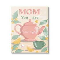 Stupell Industries Mom You Are Tea-riffic Teapot Holiday Painting Gallery Wrapped Canvas Print Wall Art
