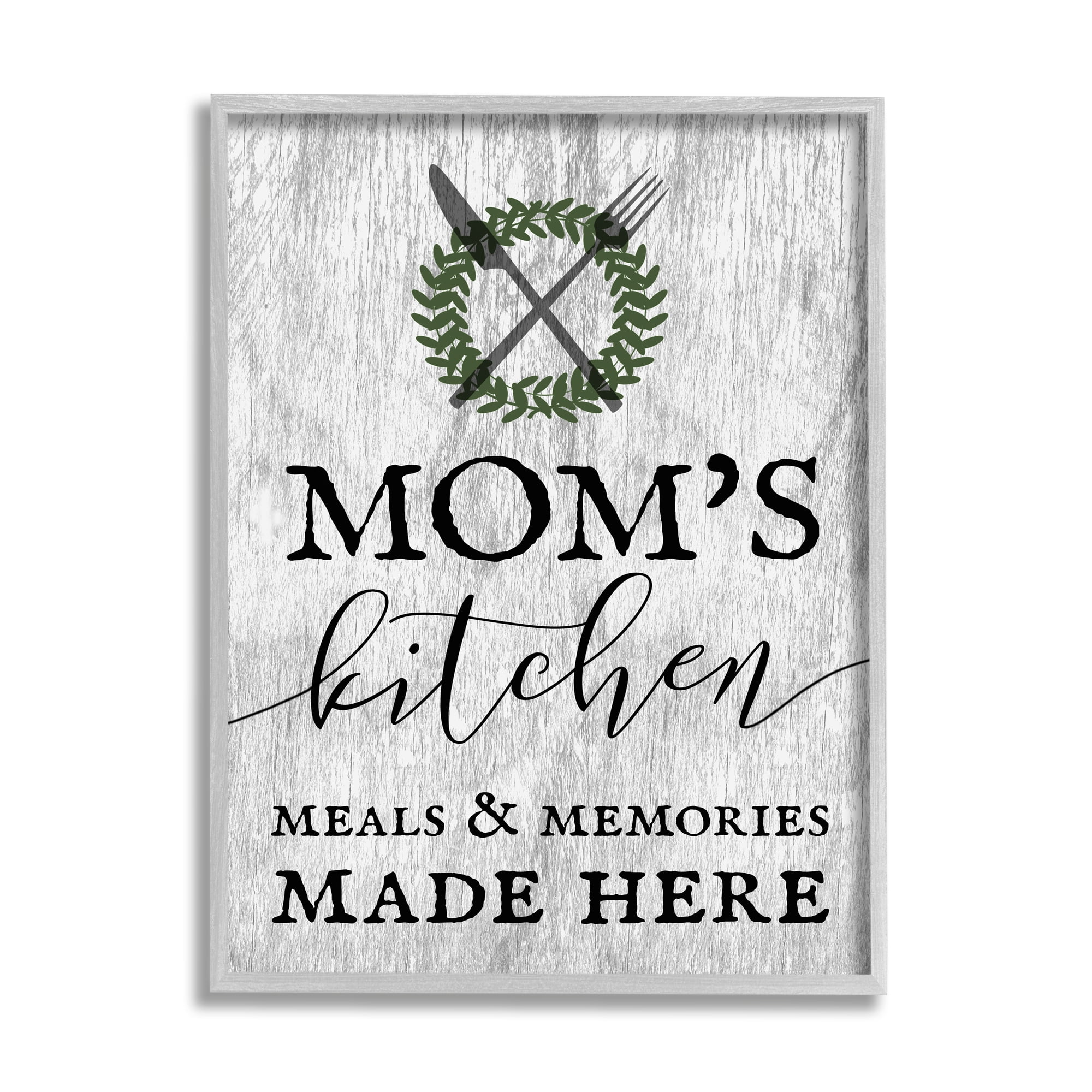 Stupell Industries Mom's Kitchen Meals and Memories, 16 x 20,Design by Daphne Polselli