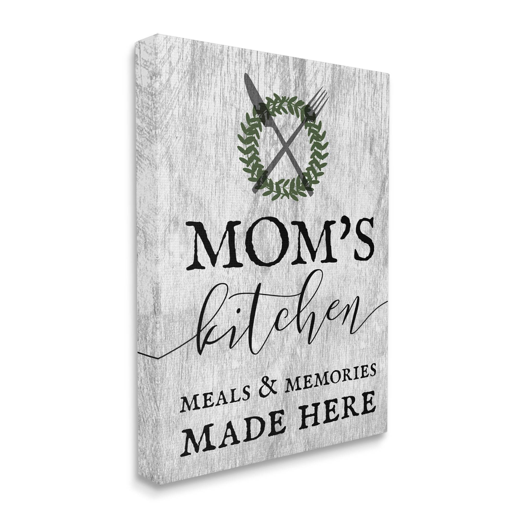 Stupell Industries Mom's Kitchen Meals and Memories, 36 x 48,Design by Daphne Polselli