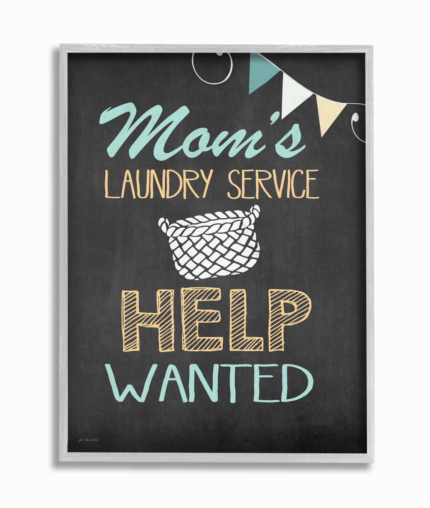 Stupell Industries Mom's Laundry Service Help WantedFramed Wall Art by Jo Moulton