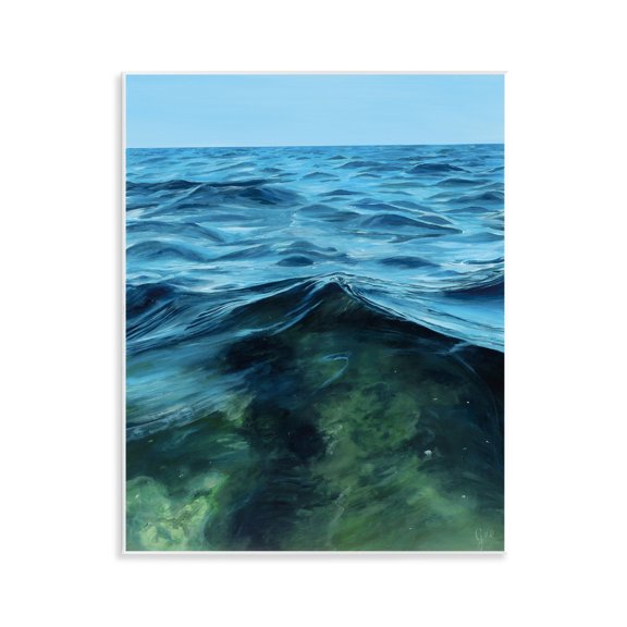 Stupell Industries Moment Of Peace Sea Waves Wall Plaque Art design by Georgie Harrison, 14 x 11