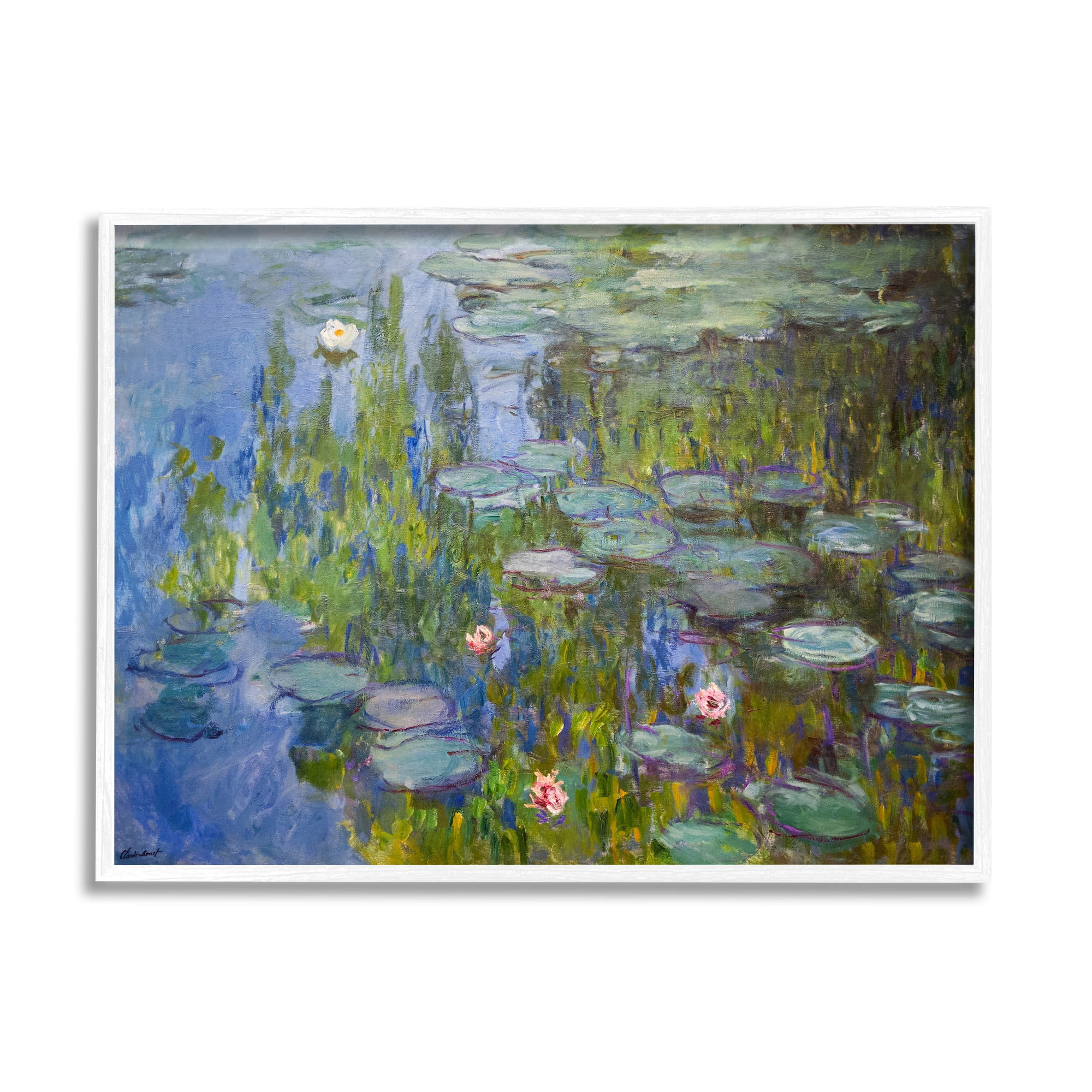 Stupell Industries Monet Impressionist Lilly Pad Pond Painting, 24 x 30,Design by Claude Monet