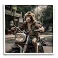 thumbnail image 1 of Stupell Industries Monkey Motorcycle Biker Animals & Insects Painting White Framed Art Print Wall Art, 12 x 12, 1 of 9
