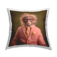 thumbnail image 1 of Stupell Industries Monkey in Chic Suit Decorative Printed Throw Pillow, 18 x 18, 1 of 5