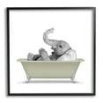 thumbnail image 1 of Stupell Industries Monochromatic Elephant Laying Bathtub Bathroom Illustration, 12 x 12, Design by Annalisa Latella, 1 of 6