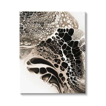 Stupell Industries Monochromatic Patterned Abstract Pebbled Minimal Modern Design Canvas Wall Art, 16 x 20, Design by Ros Ruseva