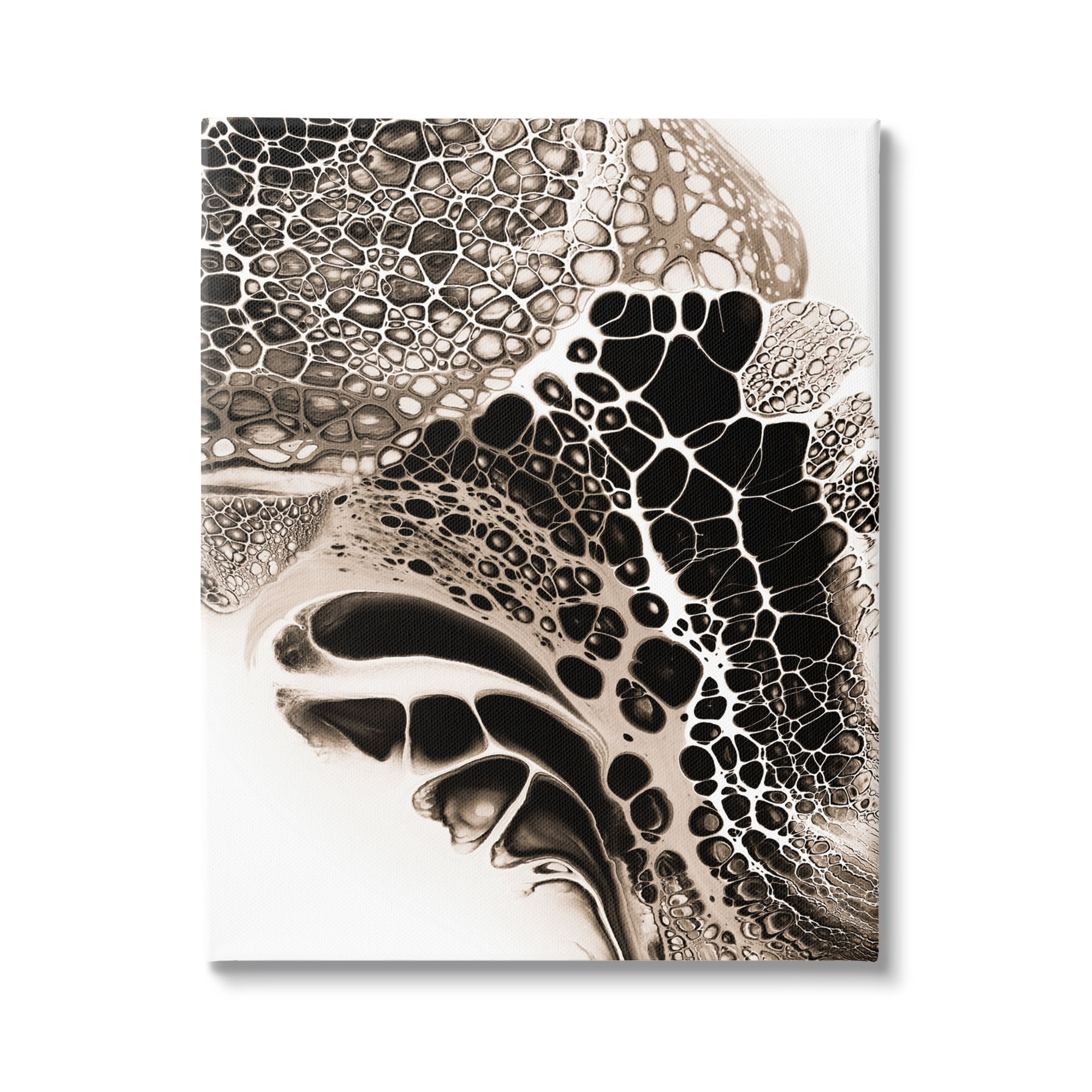 Stupell Industries Monochromatic Patterned Abstract Pebbled Minimal Modern Design Canvas Wall Art, 36 x 48, Design by Ros Ruseva