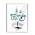 thumbnail image 1 of Stupell Industries Monochrome Bunny Rabbit Blue Glasses Portrait Design, 16 x 20, Design by Annalisa Latella, 1 of 6