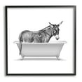 thumbnail image 1 of Stupell Industries Monochrome Donkey Antique Tub Graphic Art Black Framed Art Print Wall Art, Design by Annalisa Latella, 1 of 8