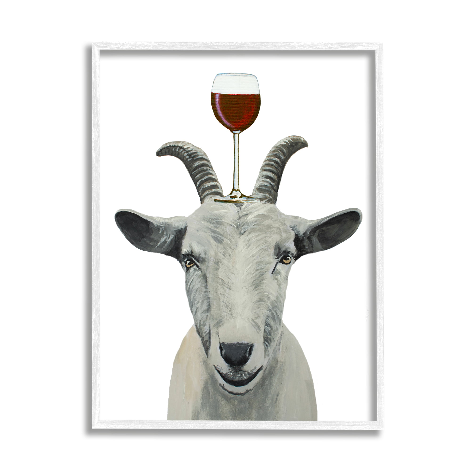 Stupell Industries Cute Farm Pig Looking Holding Wine Glass , 13 x 19, Design by Coco de Paris