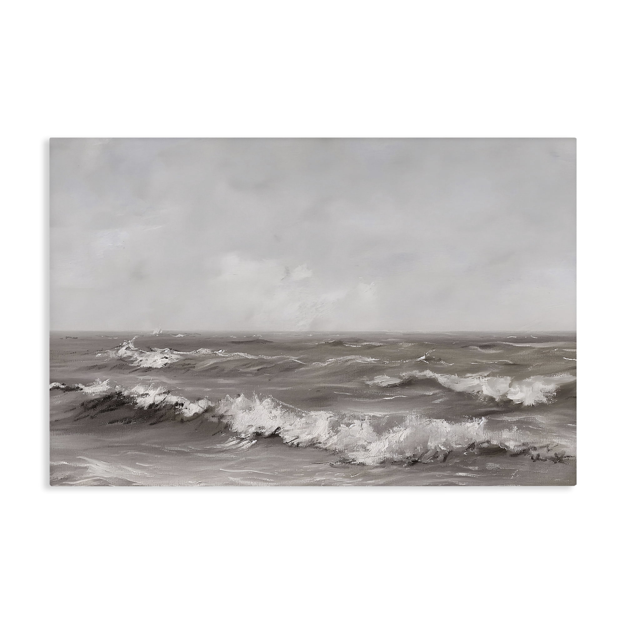 Stupell Industries Monochrome Sea Ripples Canvas Wall Art, design by Jacky Ngan