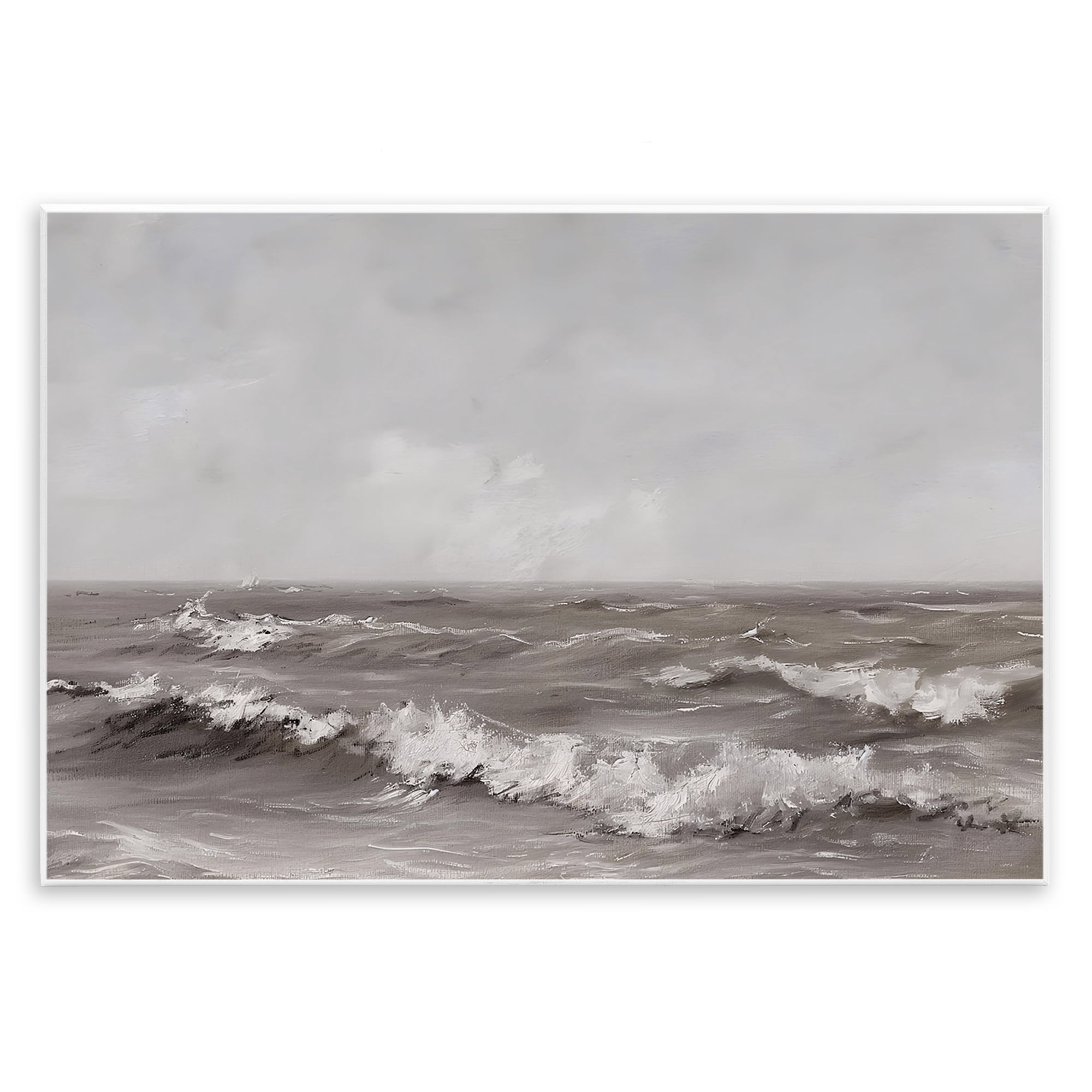 Stupell Industries Monochrome Sea Ripples Wall Plaque Art, design by Jacky Ngan