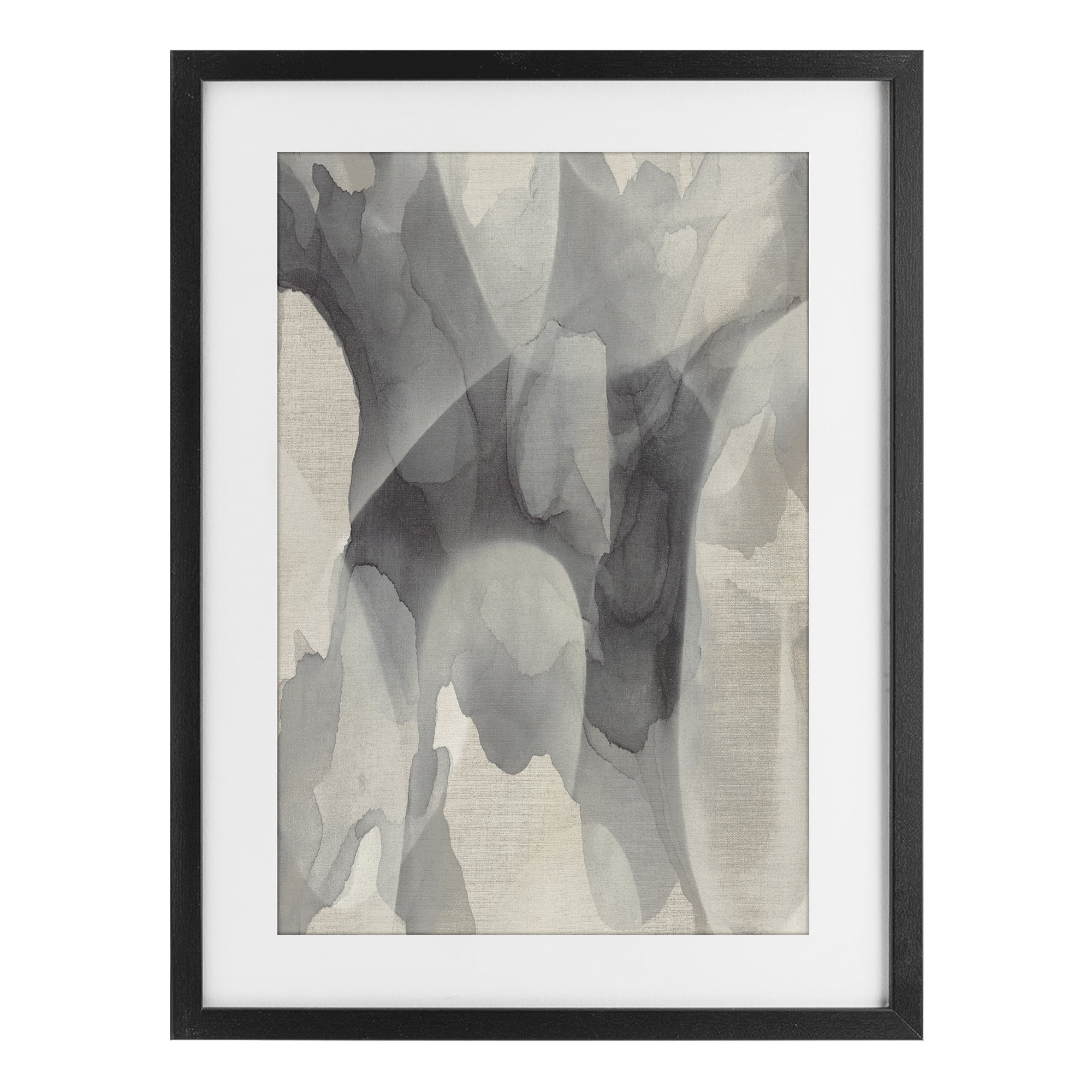Stupell Industries Monochrome Watery Drips Black Framed Print Under Glass, design by Kippi Leonard