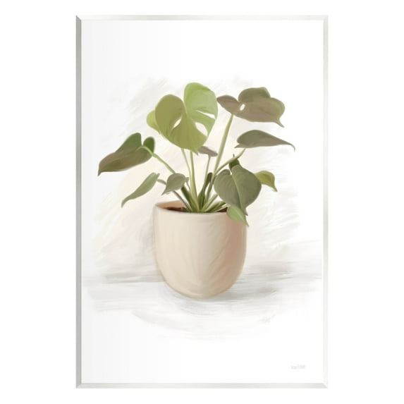 Stupell Industries Monstera House Plant Potted Vase Graphic Art Unframed Art Print Wall Art, Design by House Fenway