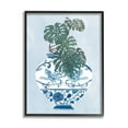 thumbnail image 1 of Stupell Industries Monstera Palm Plant Ornate Blue Bird Vase Scene, 11 x 14, Design by Melissa WangÂ&nbsp;, 1 of 5