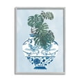 thumbnail image 1 of Stupell Industries Monstera Palm Plant Ornate Blue Bird Vase Scene, 11 x 14, Design by Melissa Wang&nbsp;, 1 of 5