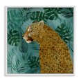thumbnail image 1 of Stupell Industries Monstera & Palms Cheetah Animals Painting White Framed Art Print Wall Art, 24 x 24, 1 of 2