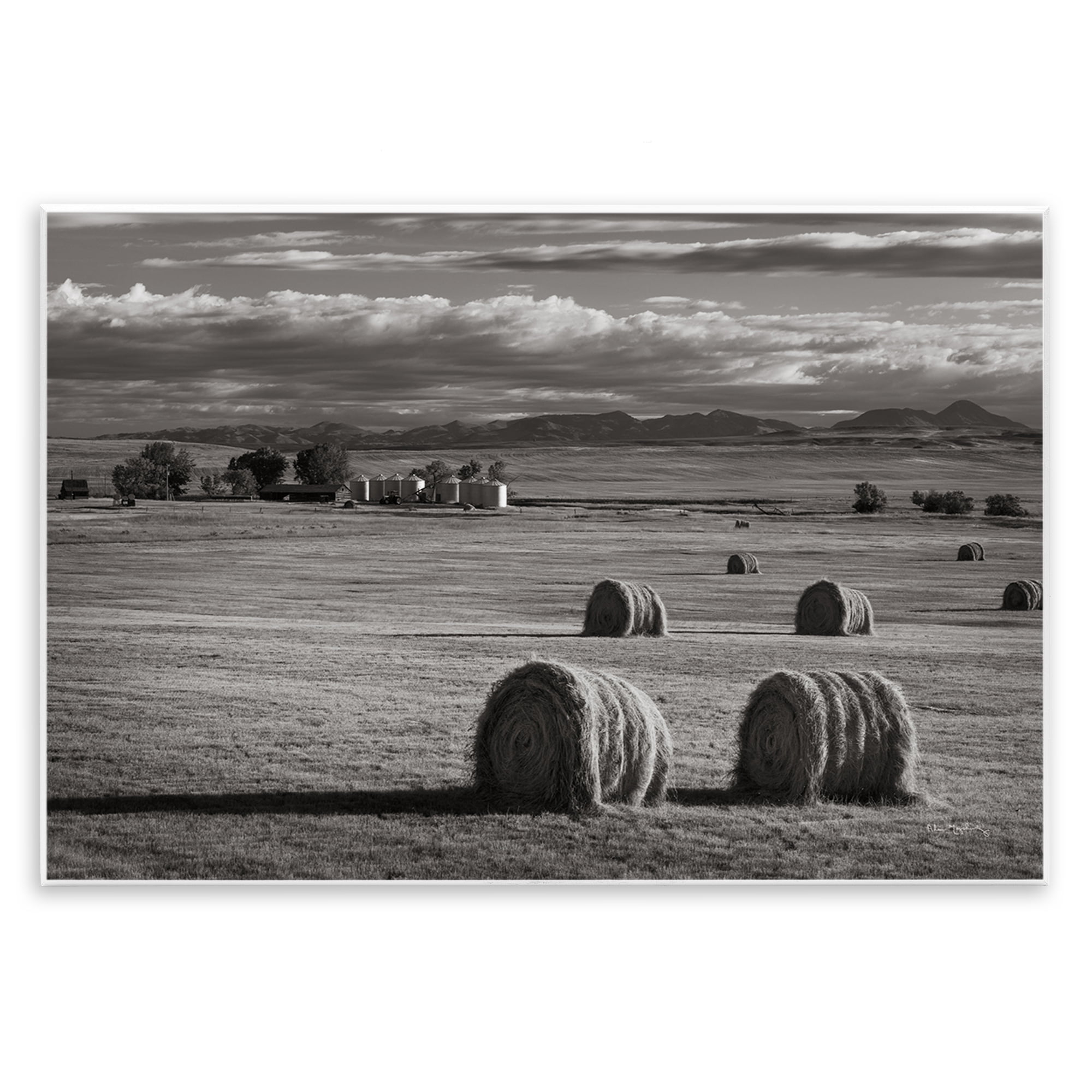 Stupell Industries Montana Hay Bales Landscape & Nature Photography Unframed Art Print Wall Art, 19 x 13