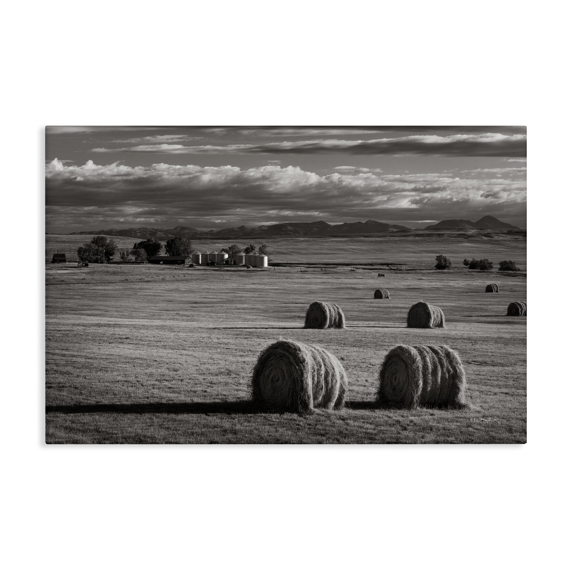 Stupell Industries Montana Hay Bales Landscape & Nature Photography Wrapped Canvas Art Print Wall Art, 24 x 16