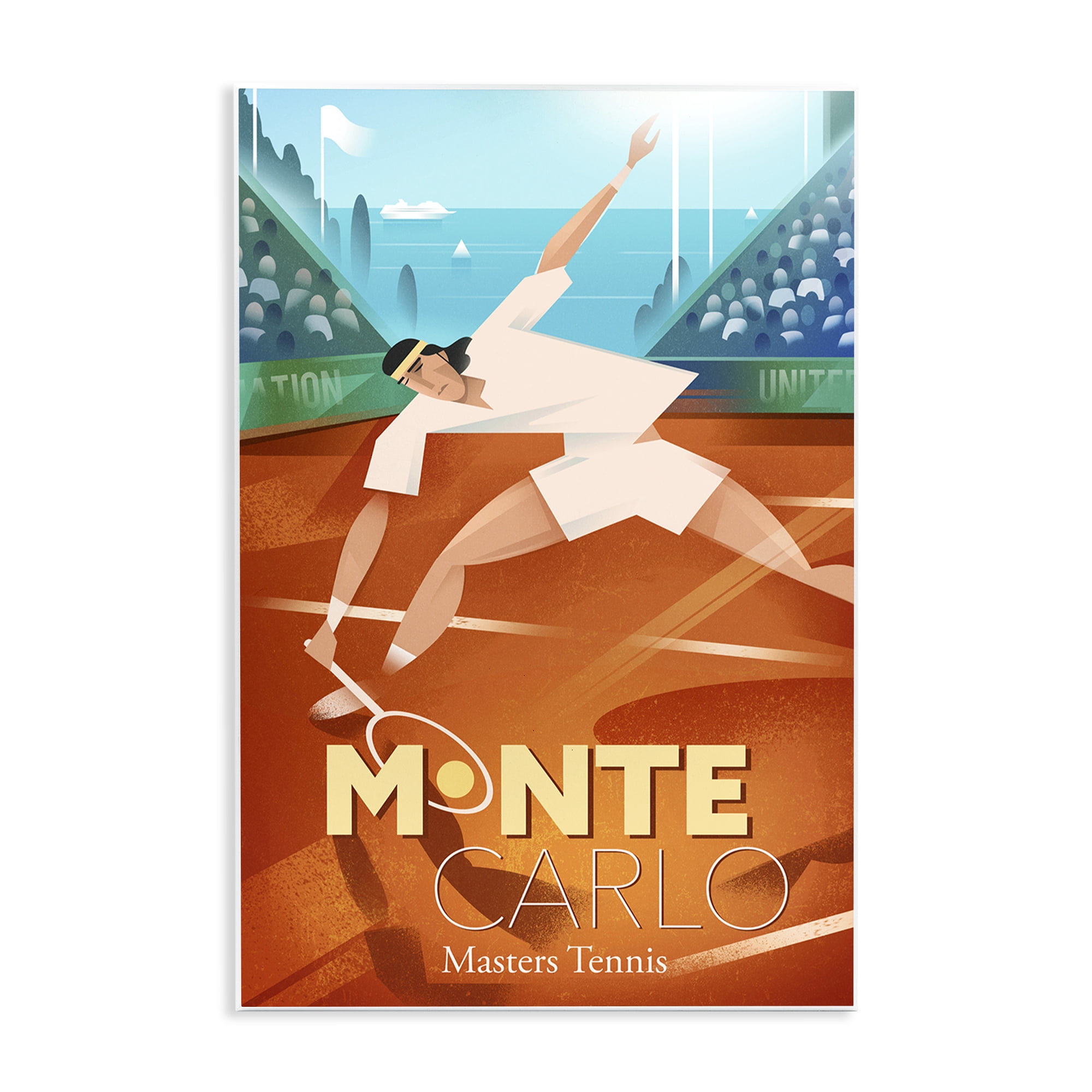 Stupell Industries Monte Carlo Masters Tennis Wall Plaque Art, design by Martin Wickstrom