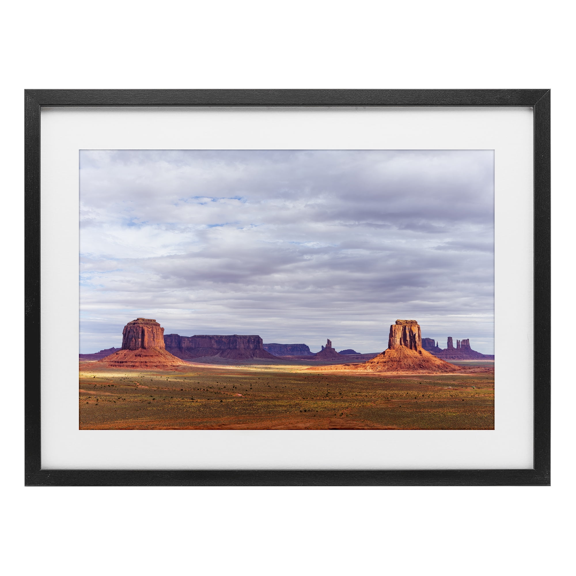Stupell Industries Monumental Desert Buttes & Mesas Black Framed Print Under Glass, design by Shelley Carlisle