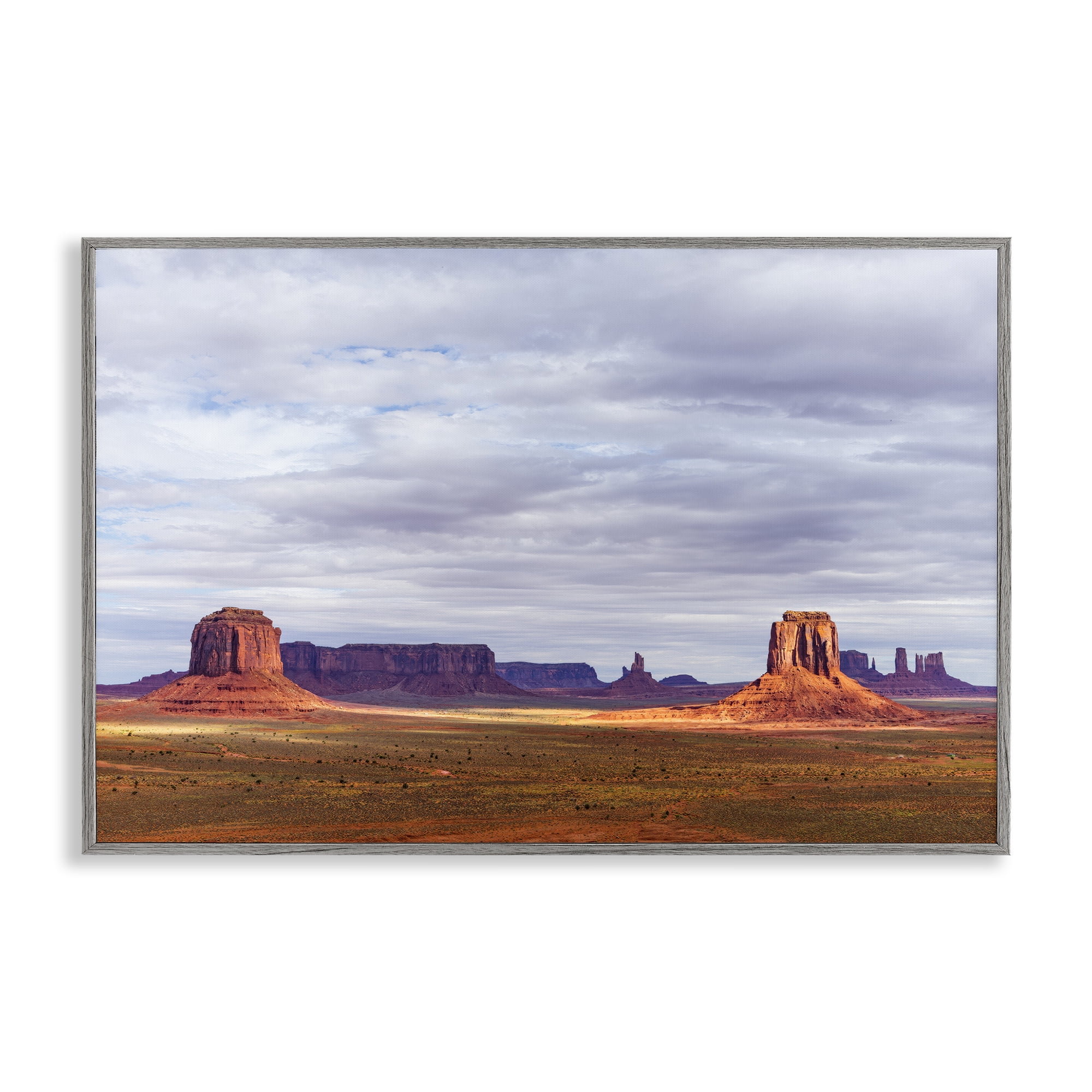 Stupell Industries Monumental Desert Buttes & Mesas Gray Framed Giclee Art, design by Shelley Carlisle
