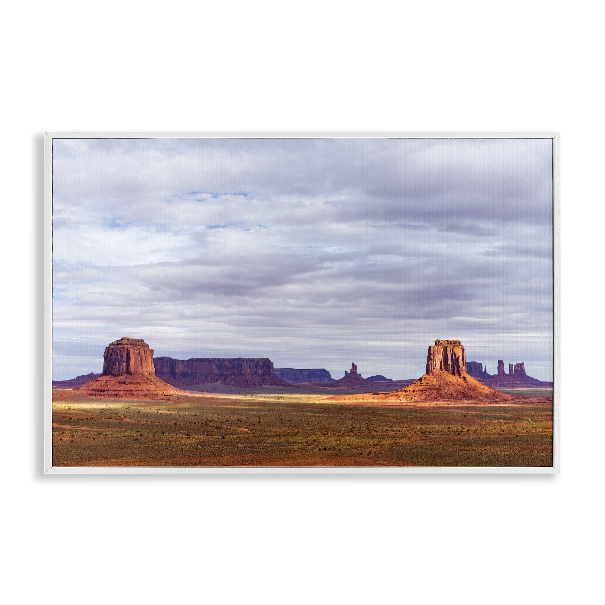 Stupell Industries Monumental Desert Buttes & Mesas White Framed Giclee Art, design by Shelley Carlisle