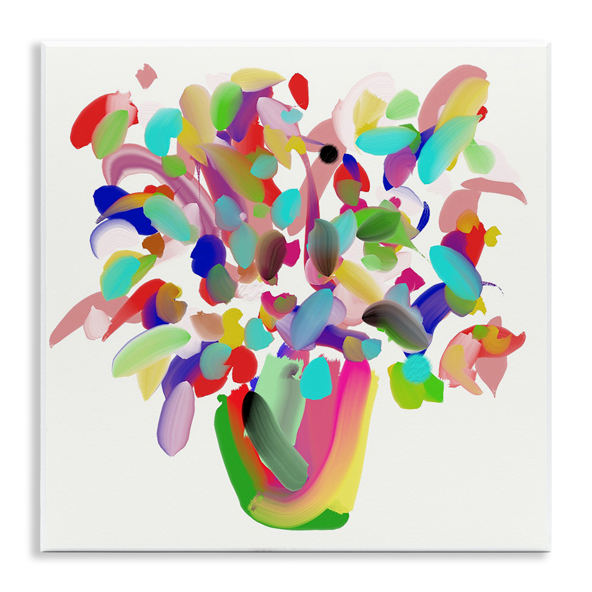 Stupell Industries Mood Flowers Bold Bouquet Plants & Flowers Painting Unframed Art Print Wall Art, 12 x 12