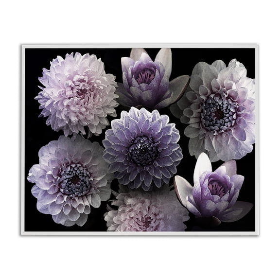Stupell Industries Moody Bouquet Flower Photography Floral Photography White Framed Art Print Wall Art, 14 x 11