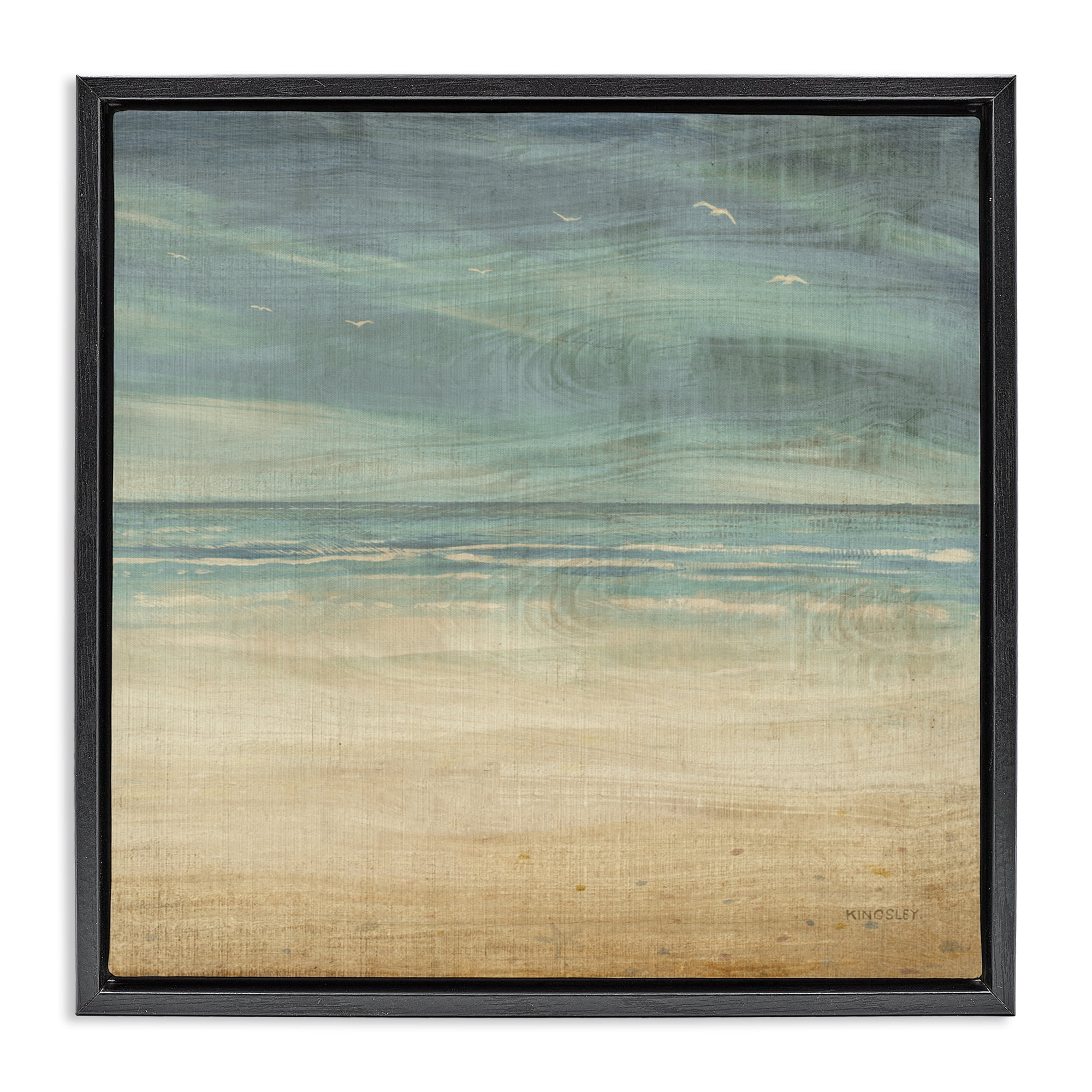 Stupell Industries Moody Coastal Days Black Framed Floater Canvas Wall Art, design by Dan Meneely