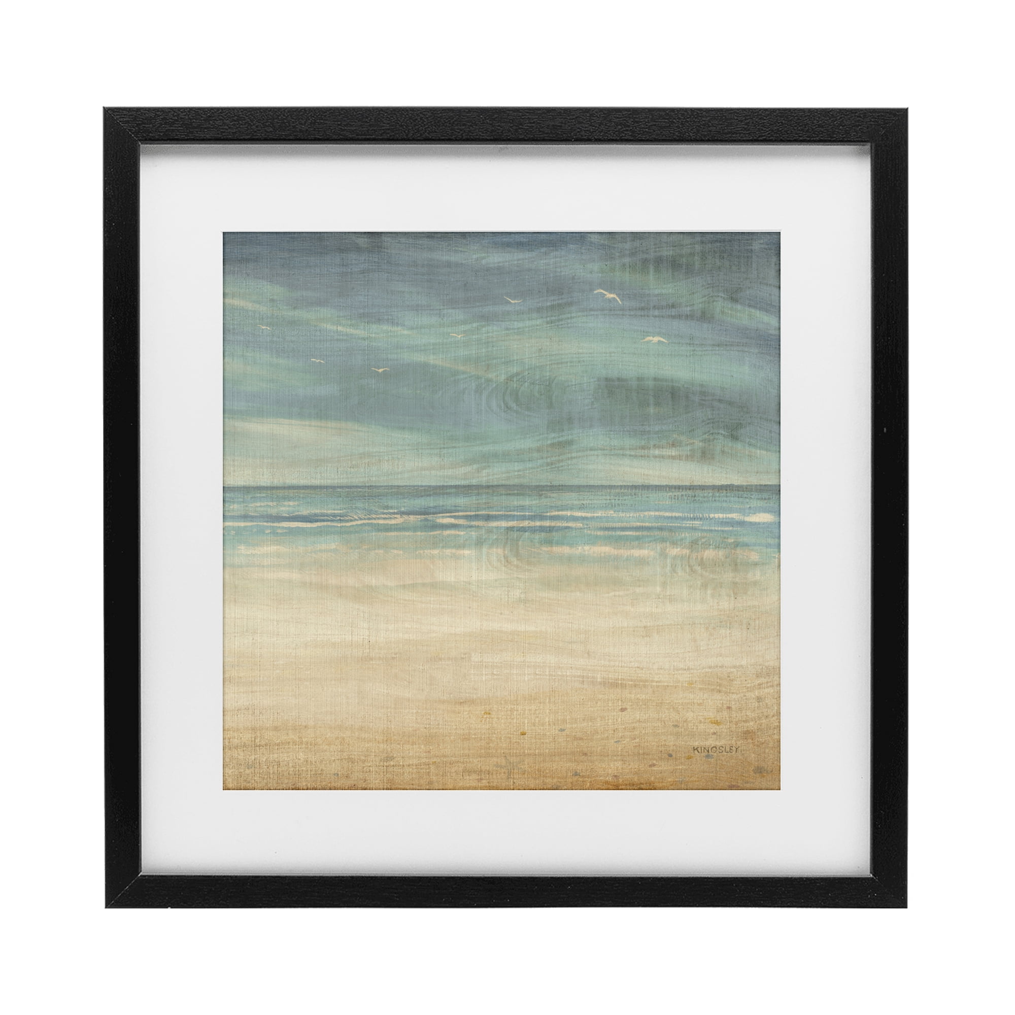 Stupell Industries Moody Coastal Days Black Framed Print Under Glass, design by Dan Meneely