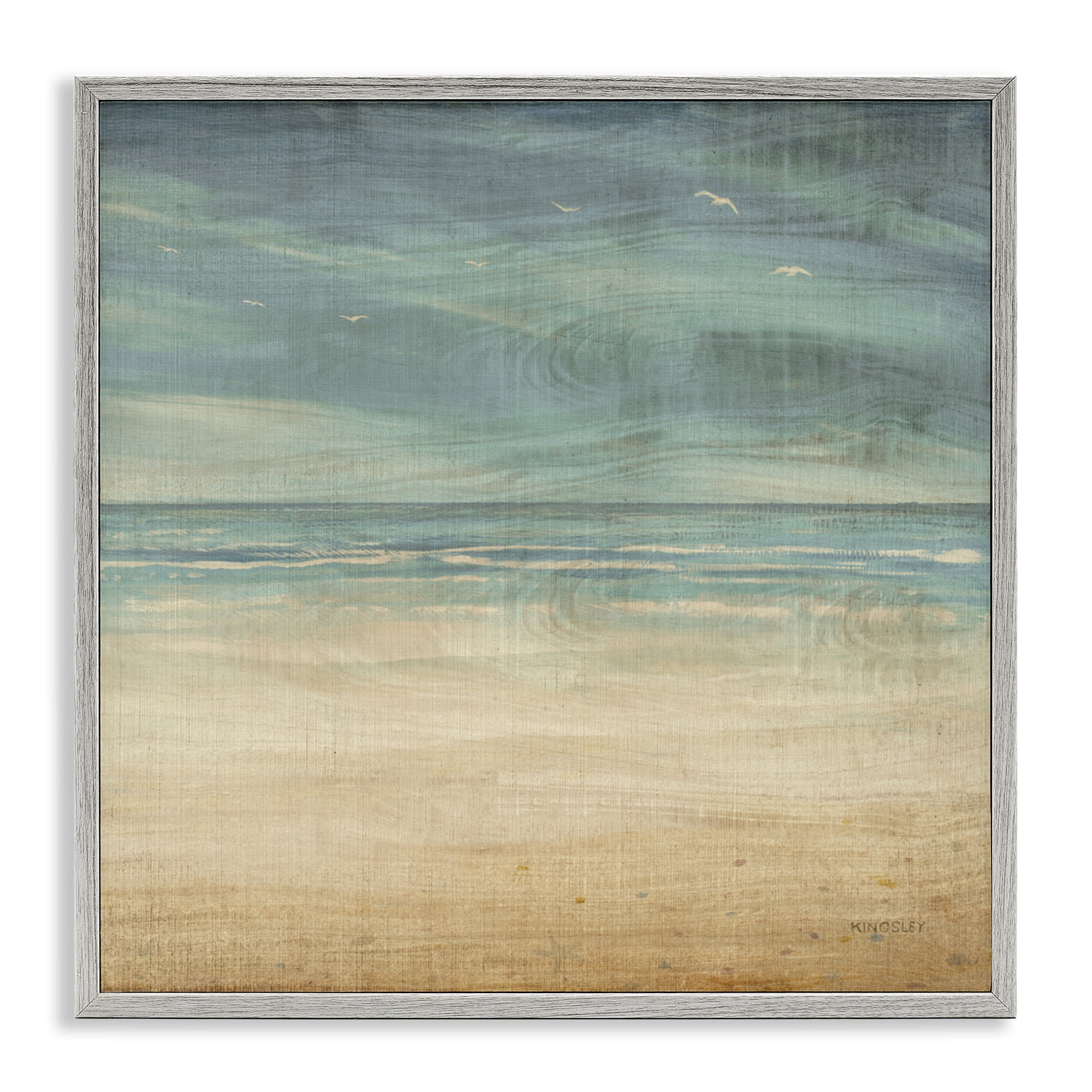 Stupell Industries Moody Coastal Days Gray Framed Giclee Art, design by Dan Meneely