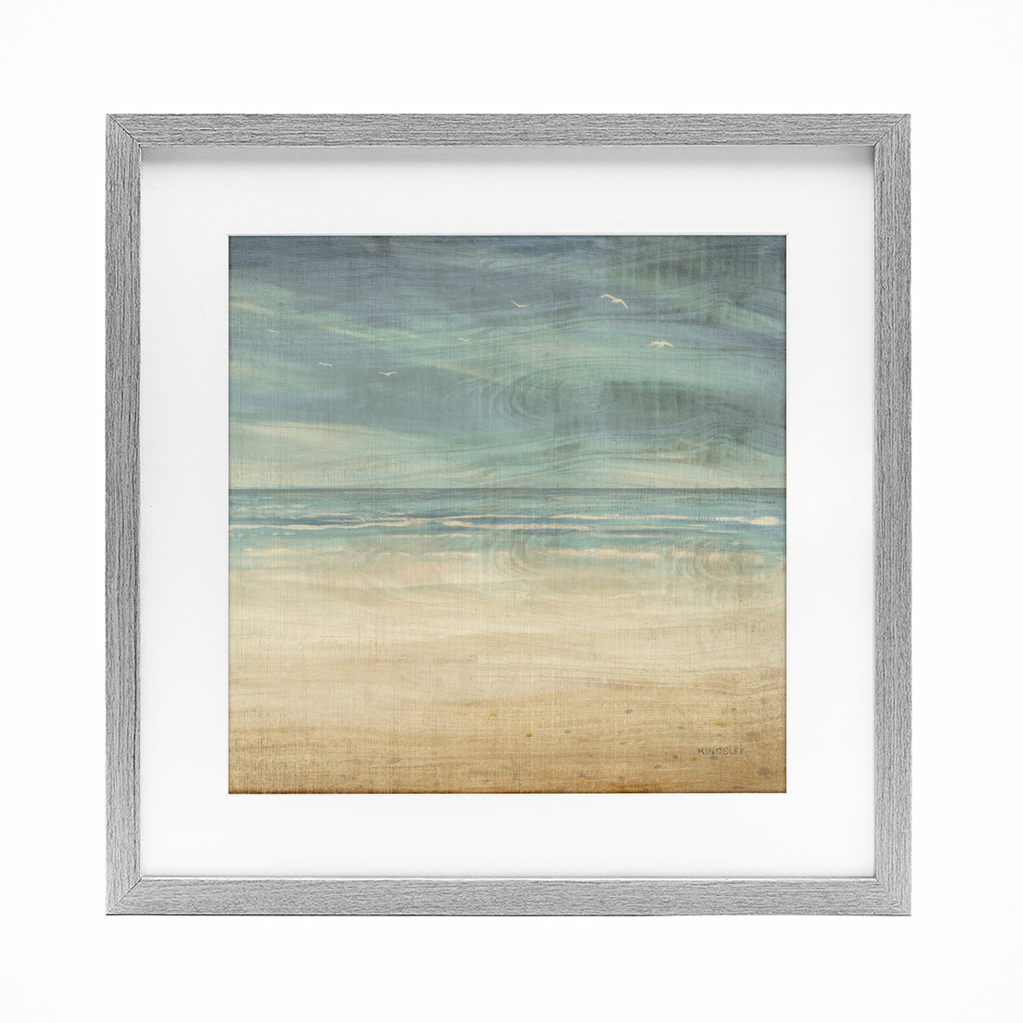 Stupell Industries Moody Coastal Days Gray Framed Print Under Glass, design by Dan Meneely